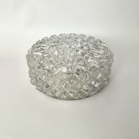 Vintage Glas Deckenlampe, Wandlampe Glashütte Limburg