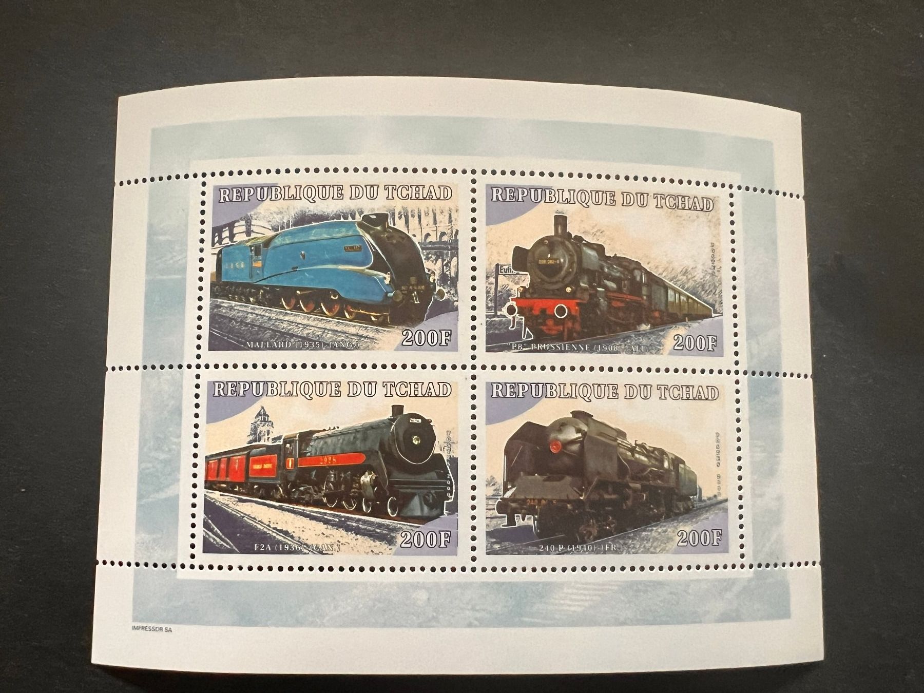 Tutti i francobolli: Tschad Eisenbahn Block 2000 ** Luxus (2049) – Nuovo (secondo la descrizione) da Hinwil venduto da Sidi4