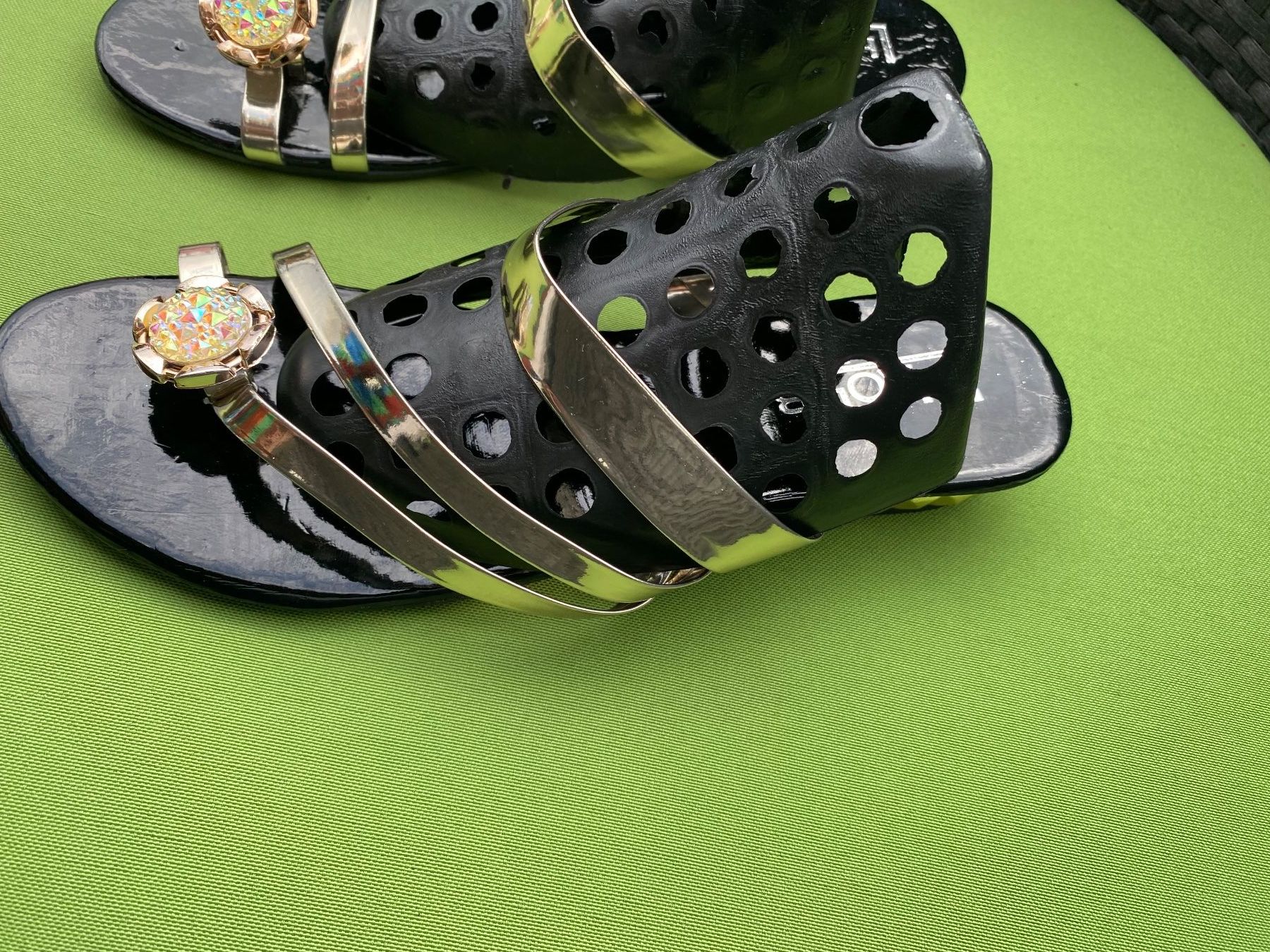 Chaussures femmes: SUMMERTIME - stylische Flip-Flops mit Décor, gold, 39 – Neuf (Voir description) à Winkel par ferrari2022 3