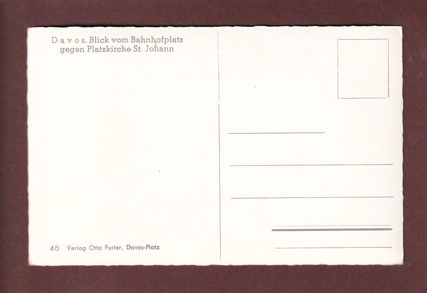 Cartoline postali: DAVOS - Blick vom Bahnhofplatz – Usato da Pully venduto da nicecards-shop 1