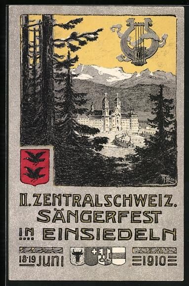 Ansichtskarten: Einsiedeln, II. Zentralschweiz. Sängerf – Gebraucht aus Berlin von bartko-reher
