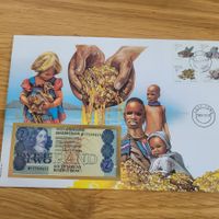 Banknoten Brief - Lettre avec billet de banque Sud-Afrika 93