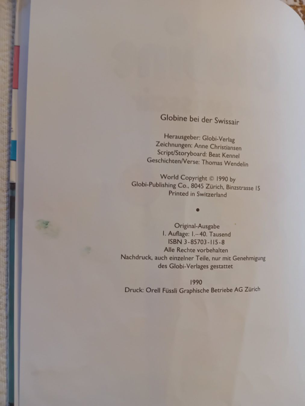 Libri: Globine bei der swissair – Usato da Kleinwangen venduto da Alexis018 2