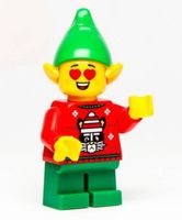 LEGO Minifigur Elf Katzenpullover aus Set 41843 (hol386)