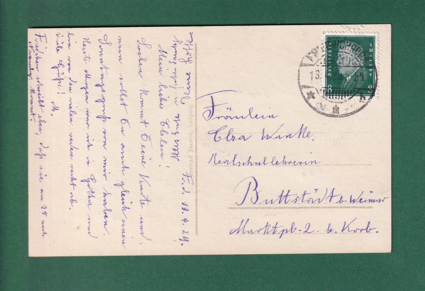 Cartes postales: FRIEDRICHRODA - 1929 – D'occasion à Pully par nicecards-shop 1
