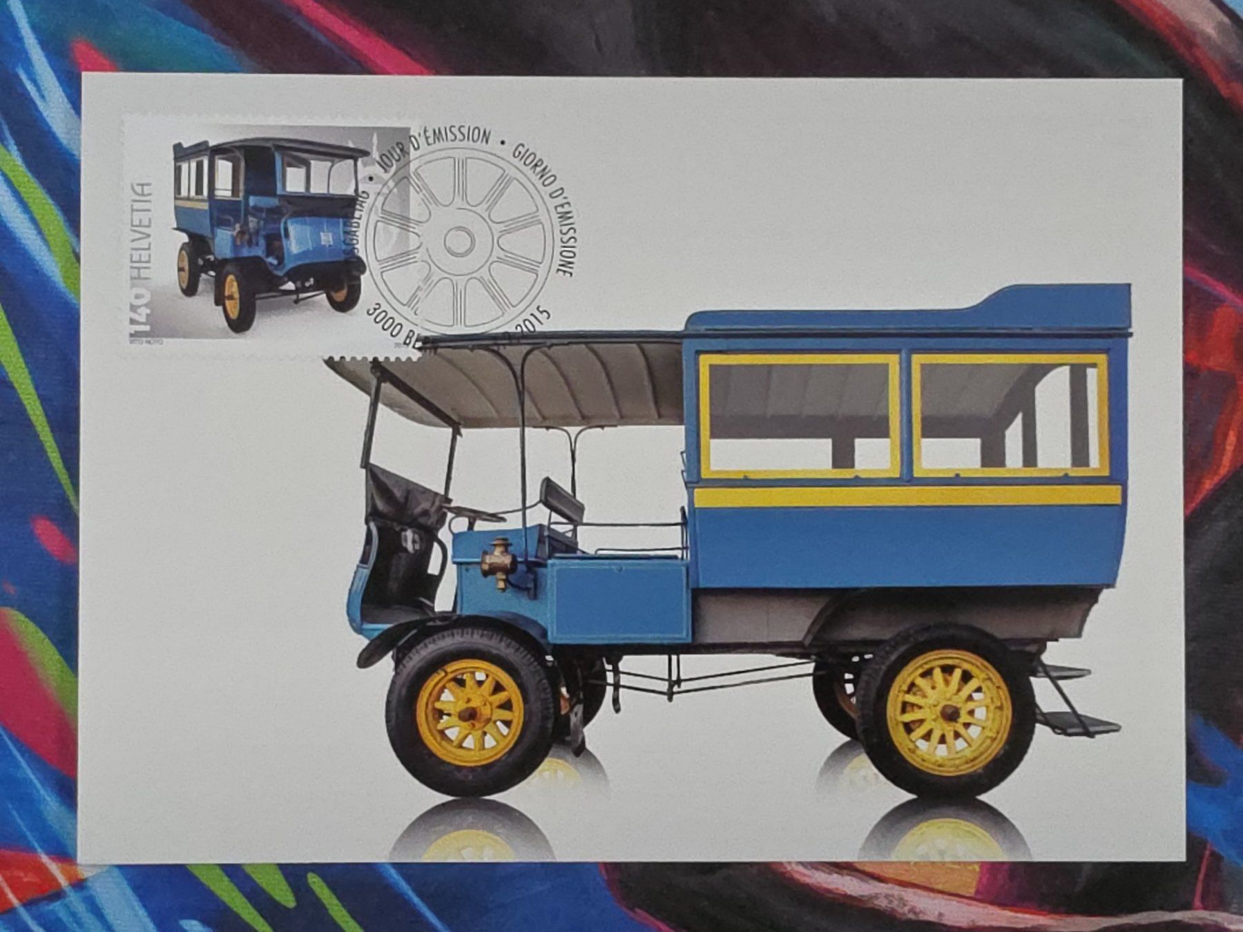 Cartoline postali: CL26 Carte Postale + Timbre Suisse 2015 – Usato da Cousset venduto da Patrick_Collections