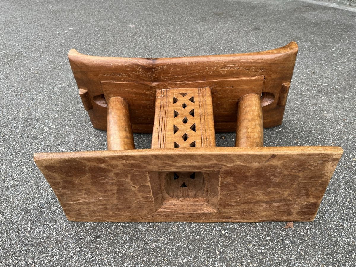 Tabourets: Vintage Ashanti-Hocker aus Ghana – D'occasion à Horgen par Grizzly83 5