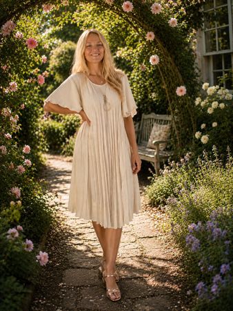 Leichtes Kleid, Viskose, Gr. S-XL, NEU