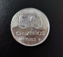 50 Cruzeiros Münze Brasilien 1985