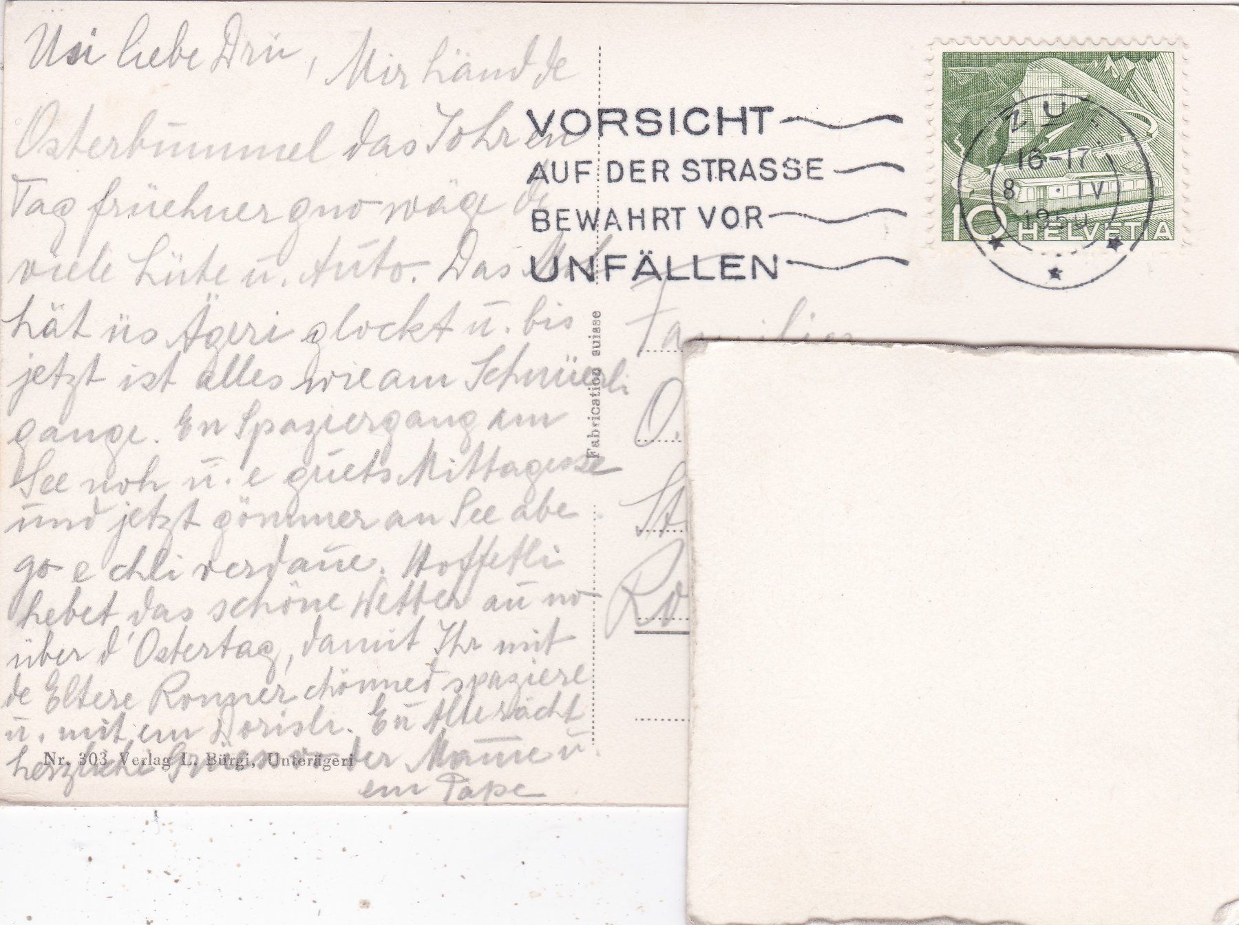 Cartoline postali: Am Aegerisee 1950 – Usato da Herisau venduto da Lisegrat2008 1