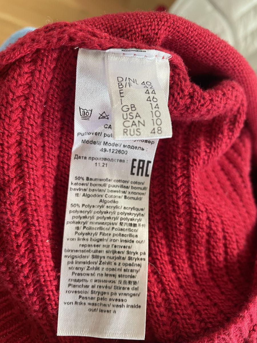 Rabe Pullover & Sweatshirts: Strickpullover Gr. 40, rot – Gebraucht aus Opfikon von janineschlosser 2