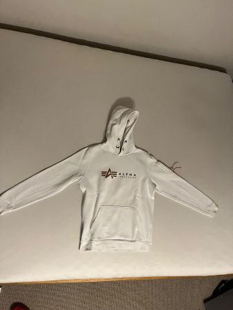 Alpha Industries Hoodie, Weiss, Grösse 14 Jahre, Top!