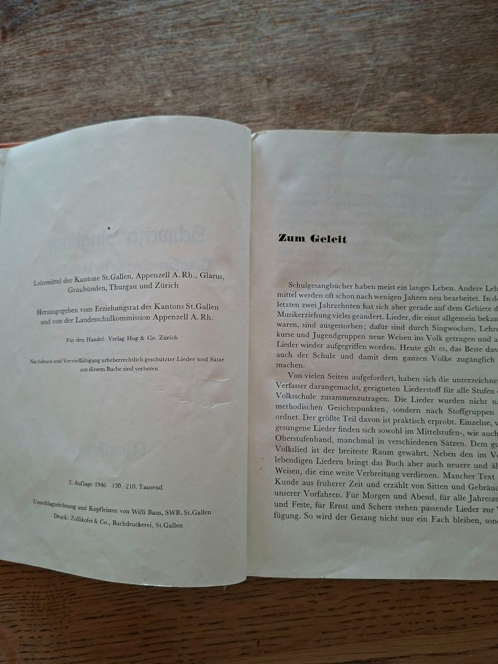 Livres: Schweizer Singbuch, Primarschulstufe, 1946 – D'occasion à Bern par Gaebeler 2