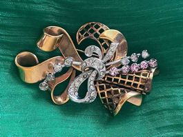 RARITÄT - edle & antike Brosche Modeschmuck, 6x3.5cm