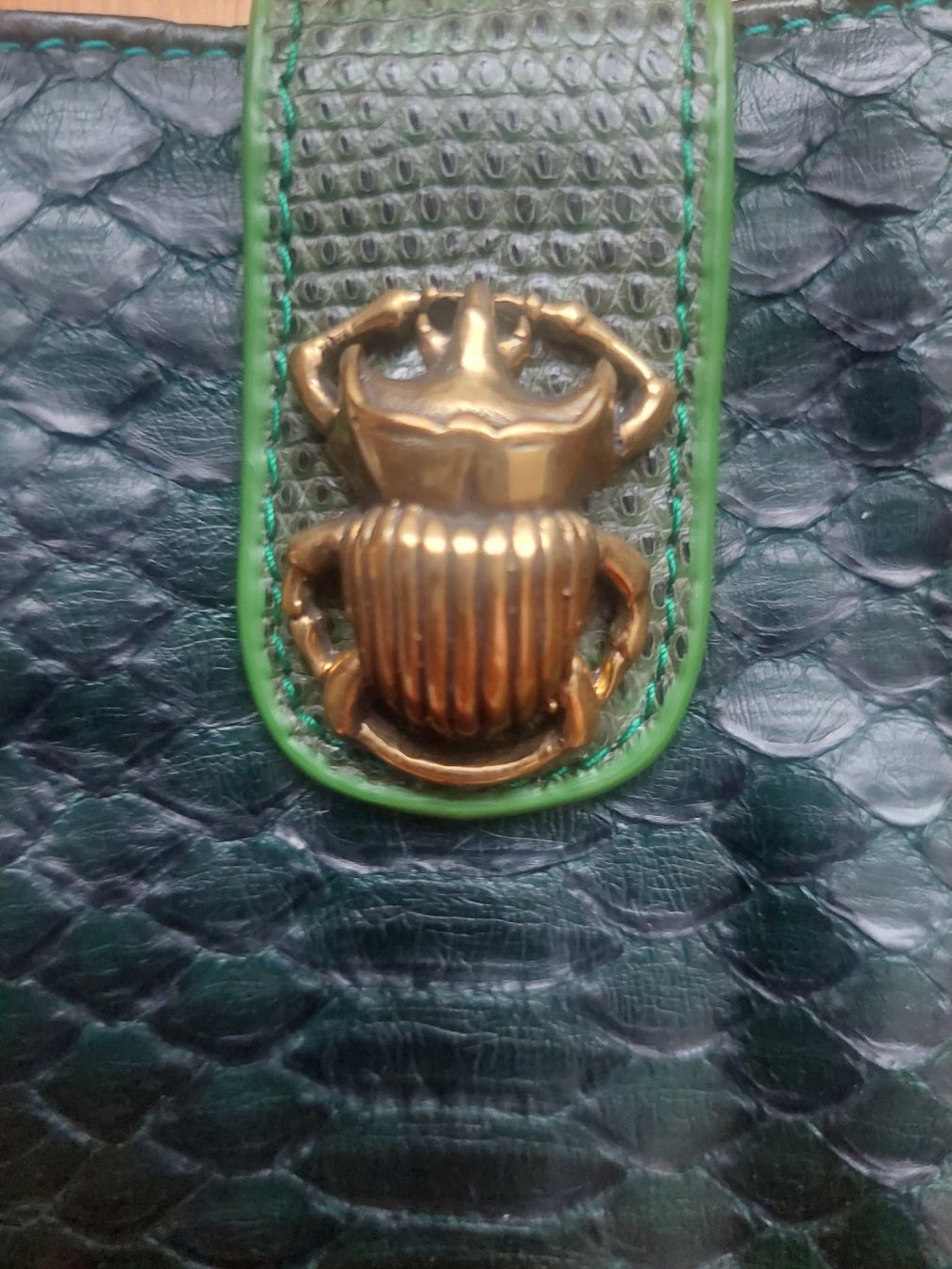 Borse da donna: Claris Virot Python, Pochette étui éléphone, bleu canard – Usato da Genève venduto da a_t_g5kq 3
