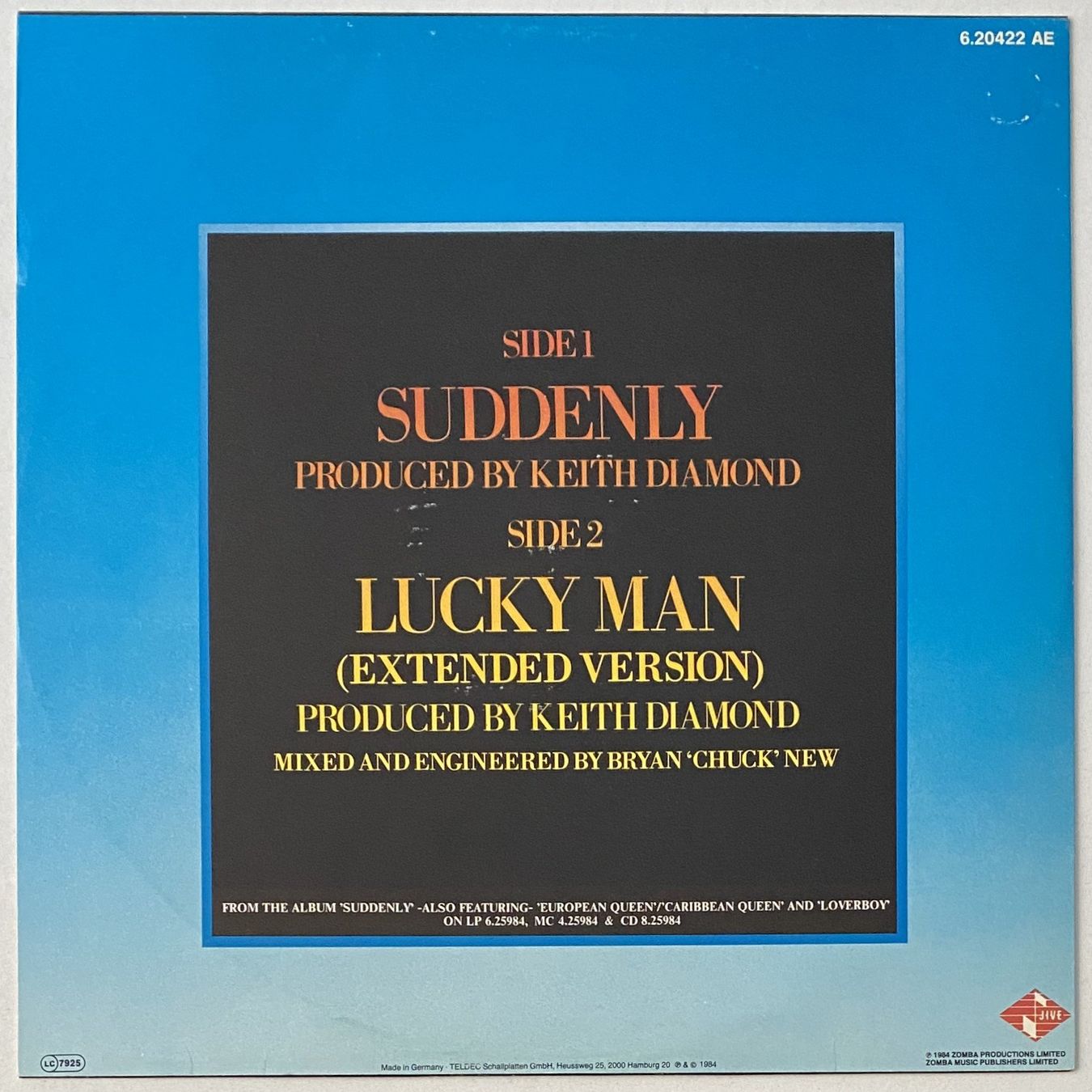 Dischi in vinile: Billy Ocean, Suddenly – Usato da Flums venduto da Empe1 1