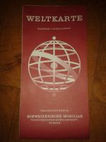 Weltkarte Mobiliar 1950er Vintage NOS