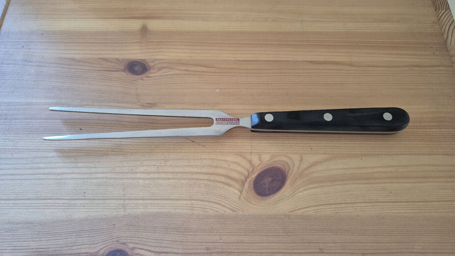 Forchette: Bratgabel Fleischgabel Edelstahl schwarz – Nuovo (secondo la descrizione) da Winterthur venduto da inkidaria