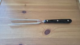 Bratgabel Fleischgabel Edelstahl schwarz