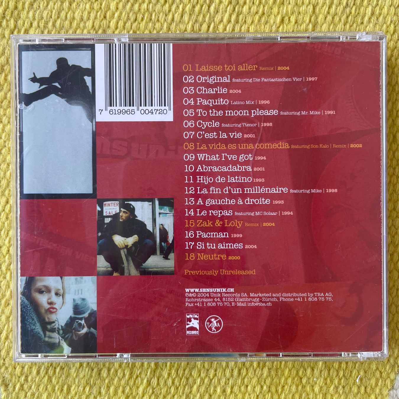 CD: SENS UNIK-GALAXY 1991 . 2004 – Usato da Rorschacherberg venduto da CD-Roli 1