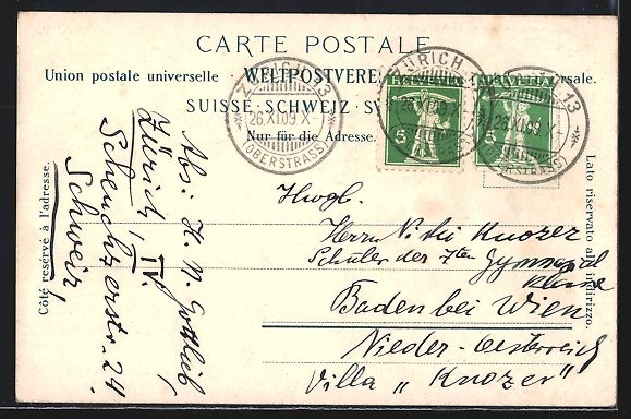 Cartoline postali: AK Thun, Strassenpartie mit Geschäften – Usato da Berlin venduto da bartko-reher 1