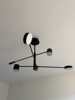 Deckenleuchte schwarz modern 5-flammig guter Zustand