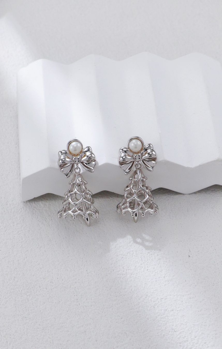 Boucles d'oreille: Silber Weihnachtsbaum Design Perlen-Ohrringe – Neuf avec emballage d'origine à Romoos par Jewelrylover 4