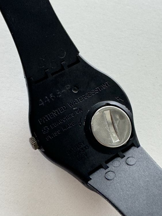 Swatch Uhr, schwarz, Unisex 3