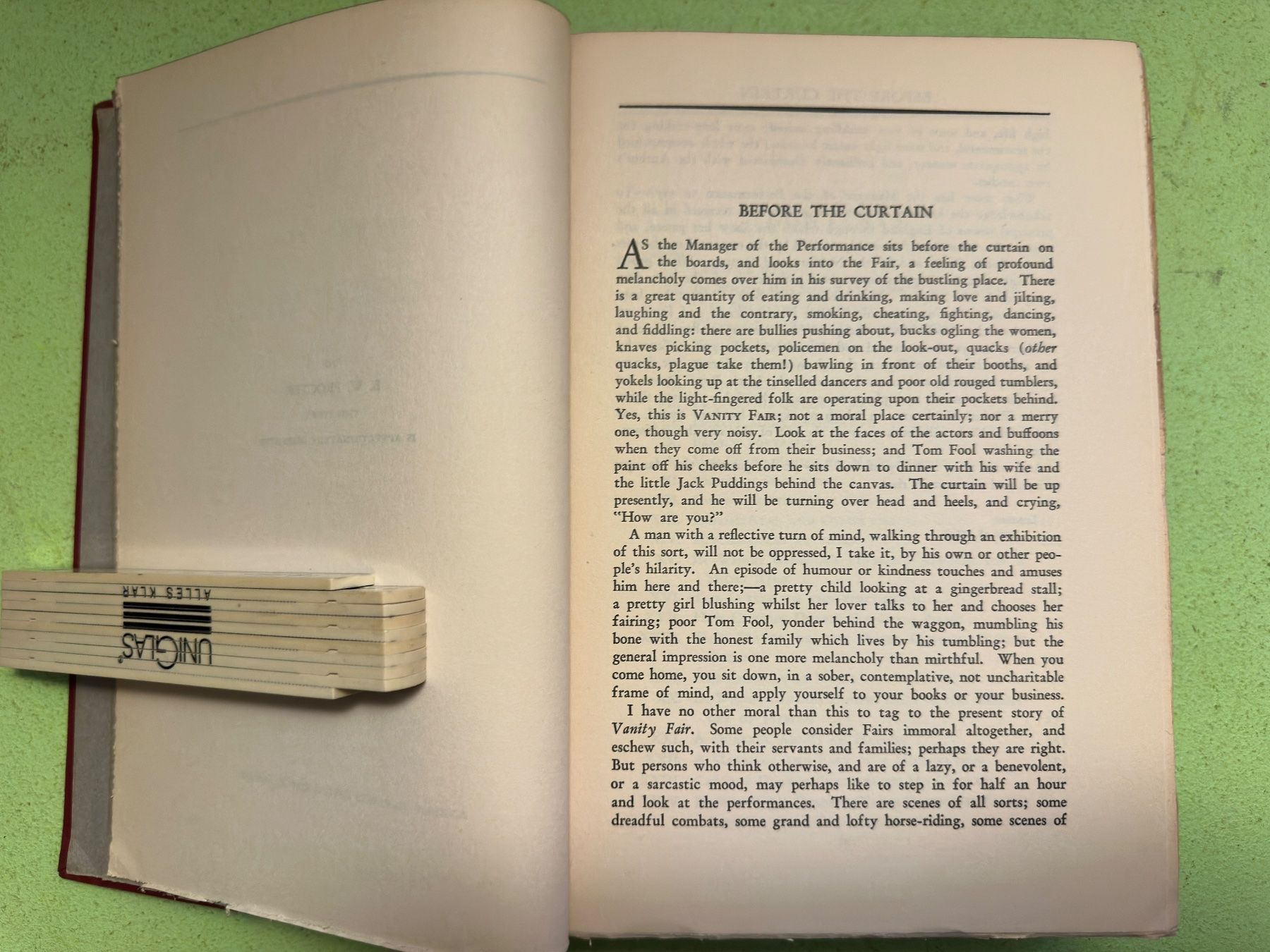 Bücher: W. M. Thackeray: Vanity Fair. – Gebraucht aus Zürich von allp 3
