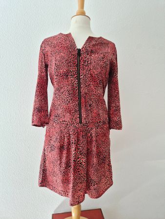 KLEID DRESS MAISON SCOTCH S 36 1 ANIMAL PRINT,  TOP ZU JACKE