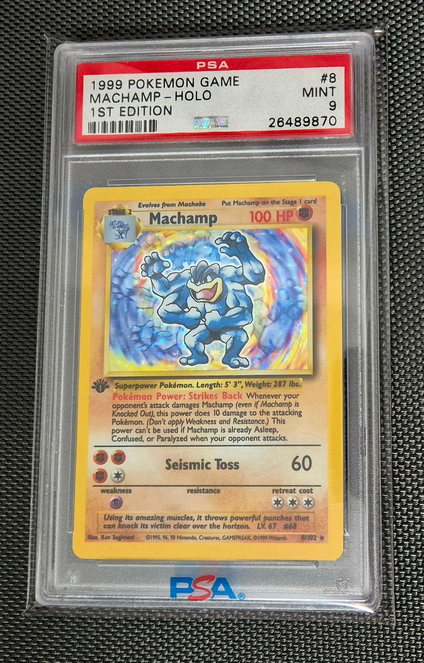 Giochi: Pokemon - Machamp PSA 9 Holo first Edition – Nuovo (secondo la descrizione) da Urdorf venduto da amarzehic