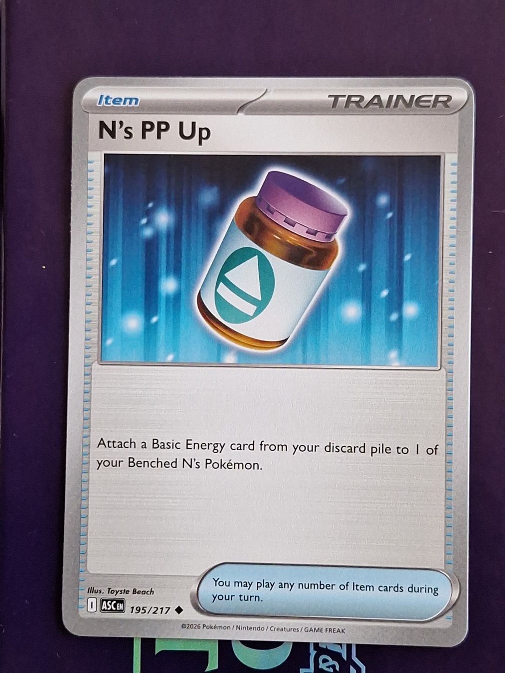 Pokémon Sammelbilder & Trading cards: N's PP Up- Pokemon Ascended Heroes – Gebraucht aus Altstätten SG von GGsGameshop