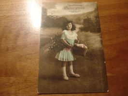 Kitschkarte "Ostergruss", 1917, koloriert, o Laupen
