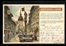 Bern, Frau am Brunnen in der Marktgasse