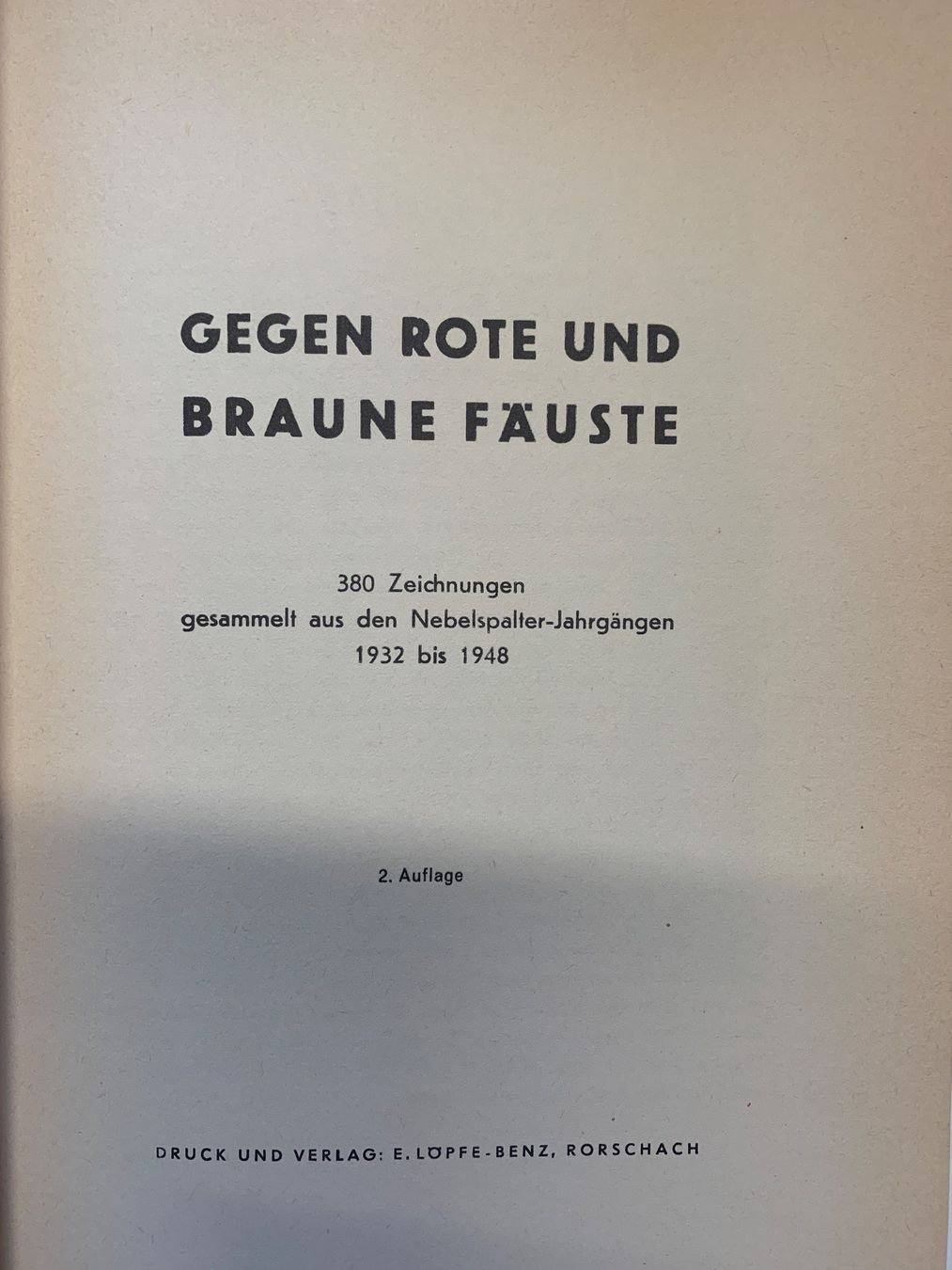 Libri: Nebelspalter 1932-194 – Usato da Wiggen venduto da Antoniotto 1