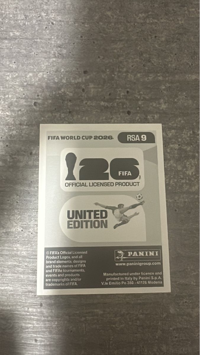 Panini Sammelbilder & Trading cards: RSA 9 , FIFA WORLD CUP 2026 PANINI  – Neu (gemäss Beschreibung) aus Frauenfeld von 1PegPeg1 1