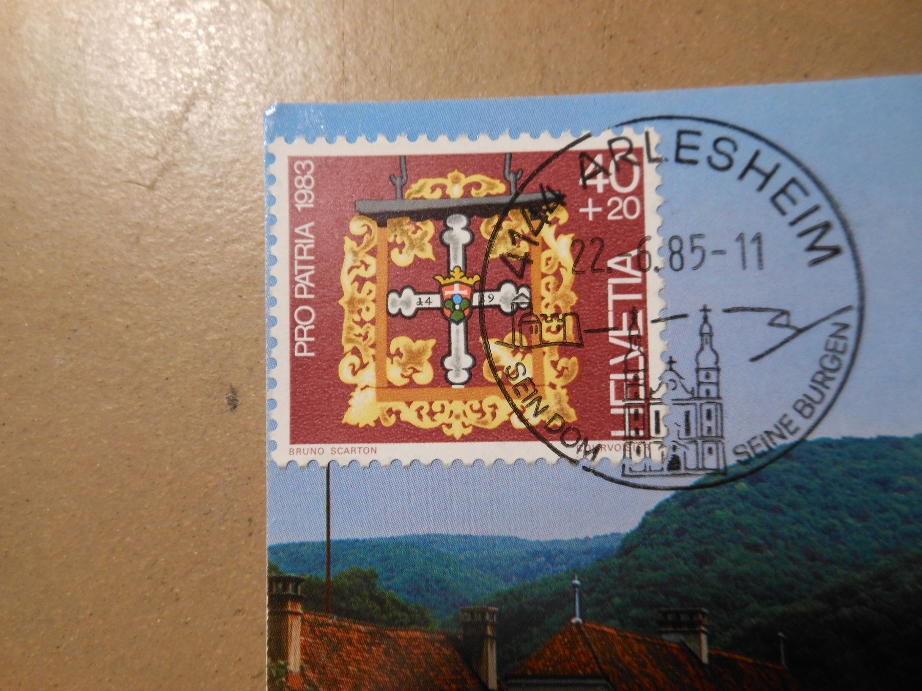 Cartoline postali: Arlesheim BL + Pro Patria 1983 + 1985 – Usato da Lausanne venduto da Jdelta 3