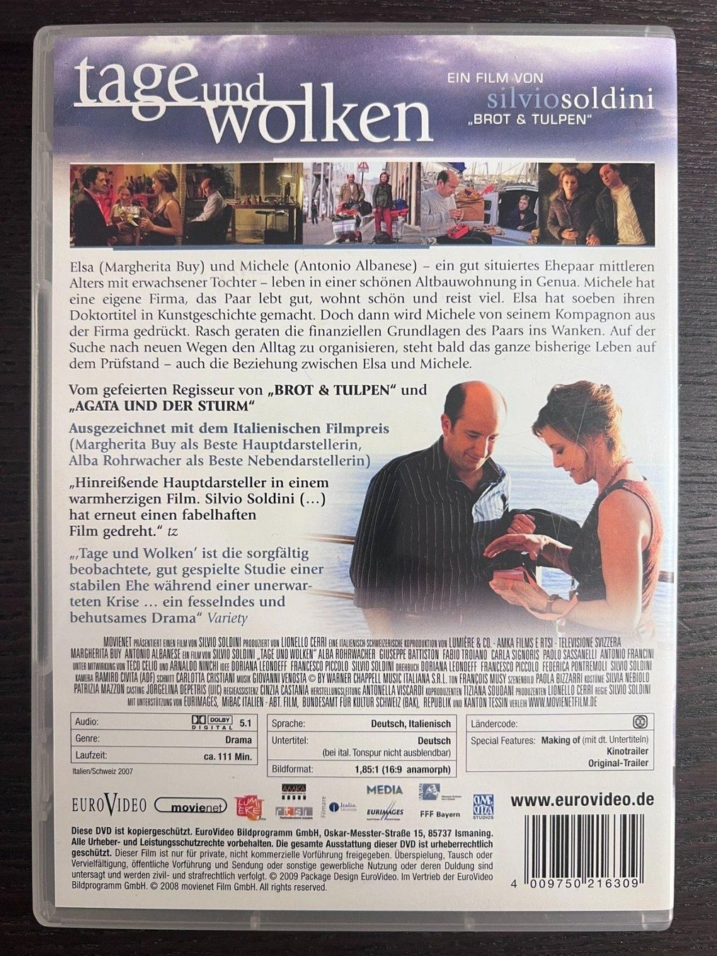 Tutti i DVDs: Tage und Wolken – Usato da Zürich venduto da FilmFreunde 1