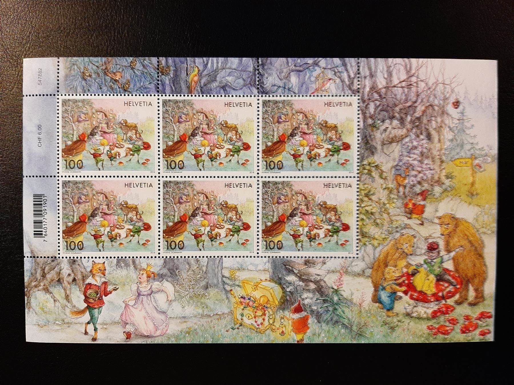 Tutti i francobolli: 2018 Märchen Kleinbogen Postfrisch – Nuovo (secondo la descrizione) da Affoltern am Albis venduto da Andrezc 1