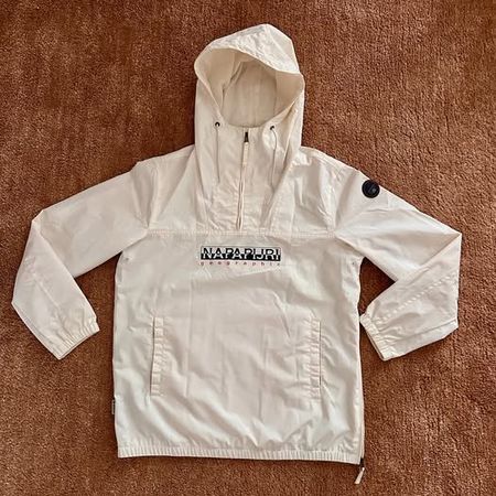 Napapijri Anorak / Windbreaker, Gr. L,  Offwhite / Creme