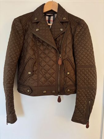 BURBERRY warm wattierte Bikerjack , olive 34