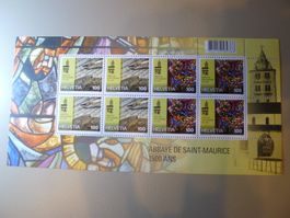 2015, 1538-1539, Sonderbogen Abtei Saint-Maurice, Postfr.**