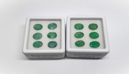 12x émeraudes 7x5 mm - 8.23 ct - Valeur 640.- Fr