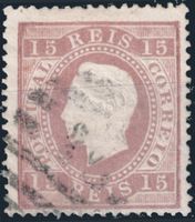 Briefmarken Portugal 1870; 15 Reis Zähnung 13 1/2