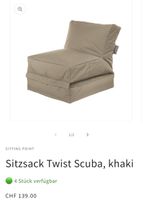 Sitzsack Sitting Point Twist Scuba khaki 2 Stück gebraucht