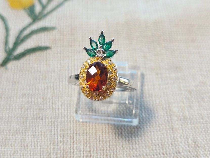 Anelli: NEW - S925 Citrine Ring (Adjustable) – Nuovo (secondo la descrizione) da Zürich venduto da cin_wcf6