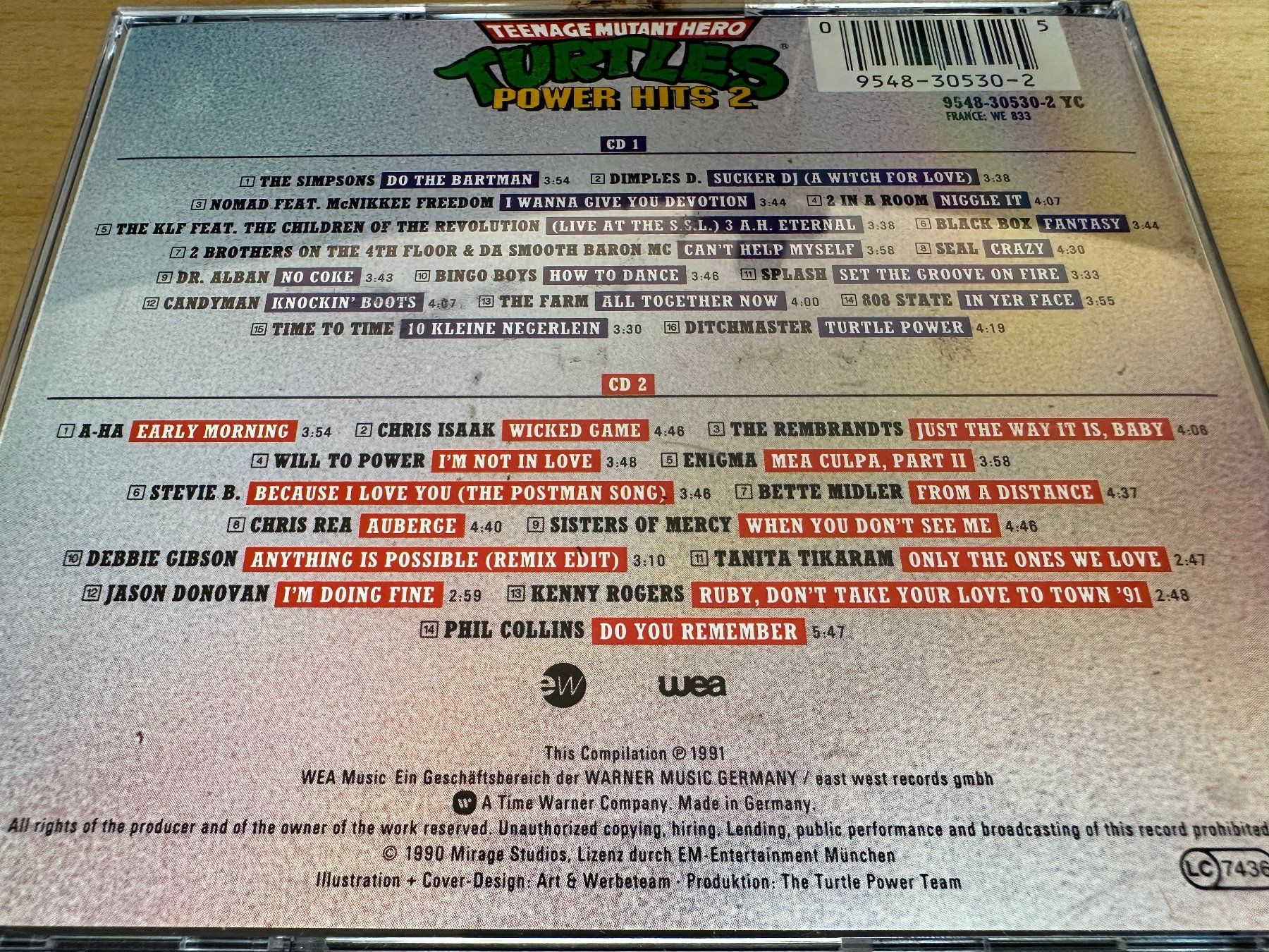 CD: Various – Turtles Power Hits 2 - 2 CD – Usato da Rikon im Tösstal venduto da Alpenmutz 1