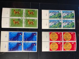 Schweiz 1976 Satz Werbemarken Herbst 4er-Block Ersttag gest.