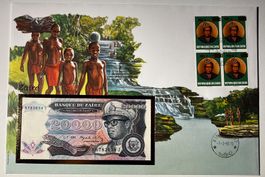 Banknotenbrief Zaire 20‘000 Zaires 1991