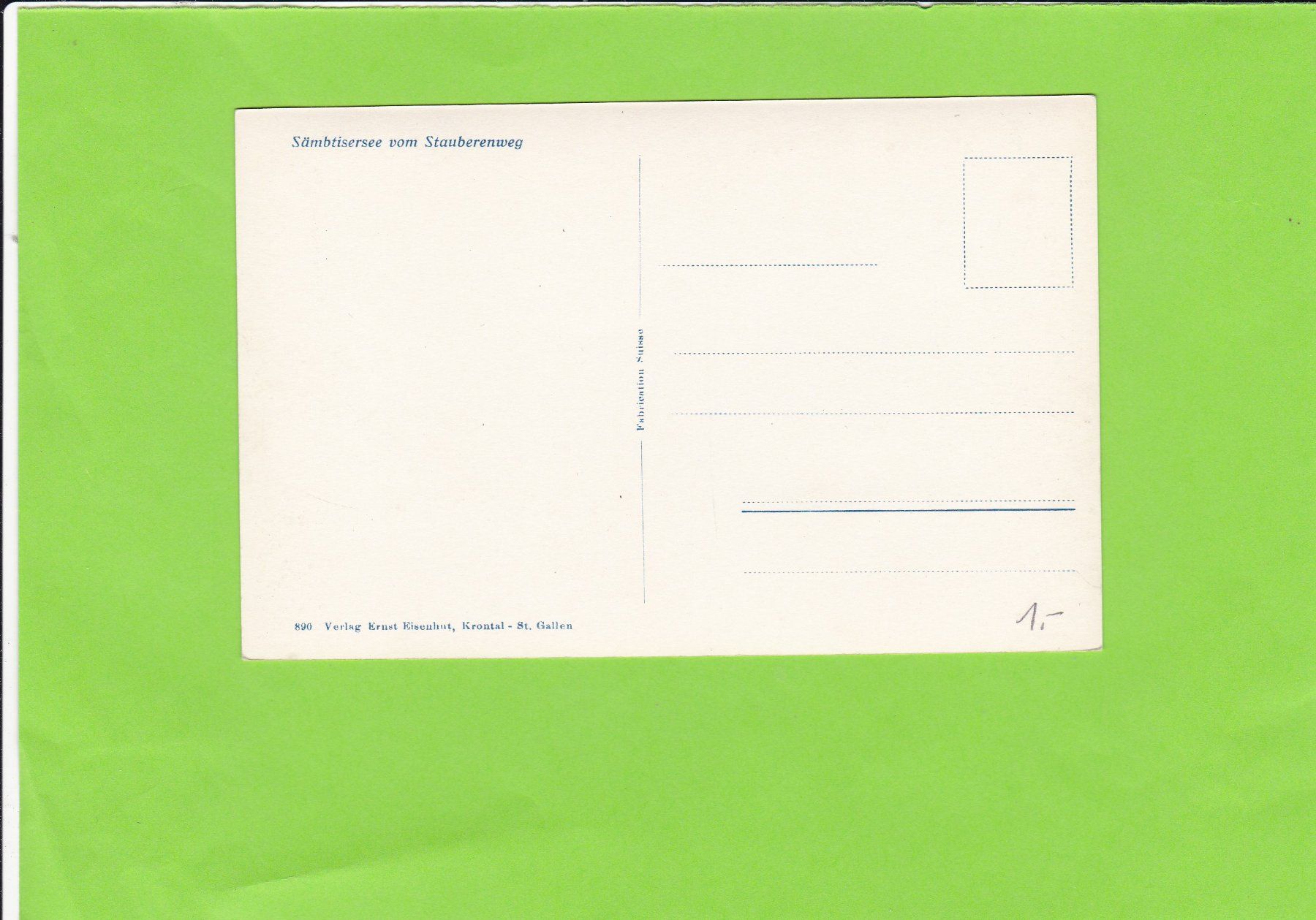 Cartoline postali: Sämtisersee vom Stauberenweg – Usato da St. Peterzell venduto da neckertal 1